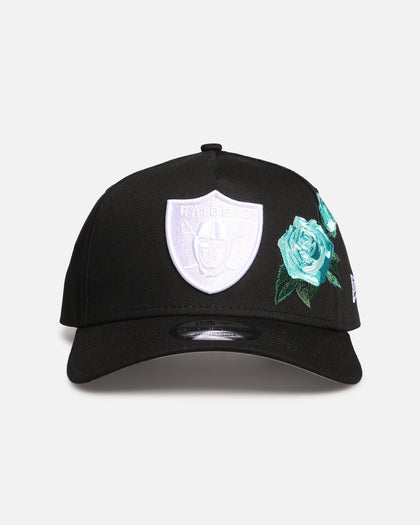 New Era Las Vegas Raiders 'Aqua Rose Embroidery' 9FORTY A-Frame Snapback Black/Aqua