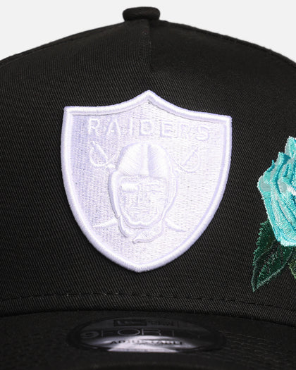 New Era Las Vegas Raiders 'Aqua Rose Embroidery' 9FORTY A-Frame Snapback Black/Aqua