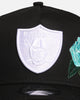 New Era Las Vegas Raiders 'Aqua Rose Embroidery' 9FORTY A-Frame Snapback Black/Aqua