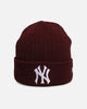 New Era New York Yankees 'Melange' Knitted Beanie Burgundy