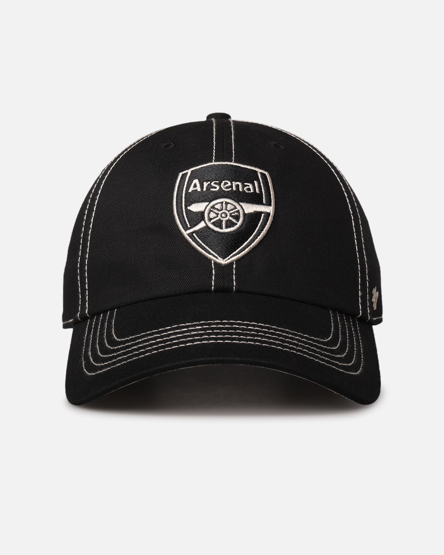 47 Brand Arsenal FC 'Contrast Stitch' 47 Clean Up Strapback Black