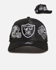 New Era Las Vegas Raiders 'Mesh Crown All Over Logos' 9FORTY A-Frame Snapback Official Team Colour
