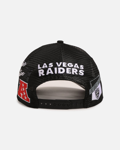 New Era Las Vegas Raiders 'Mesh Crown All Over Logos' 9FORTY A-Frame Snapback Official Team Colour
