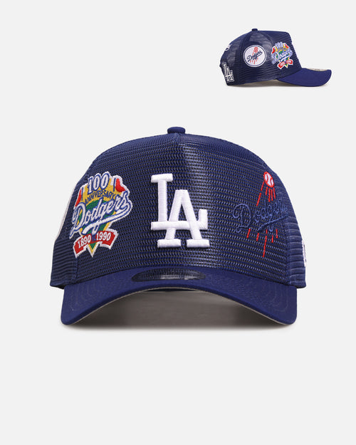 New Era Los Angeles Dodgers 'Mesh Crown All Over Logos' 9FORTY A-Frame Snapback Official Team Colour