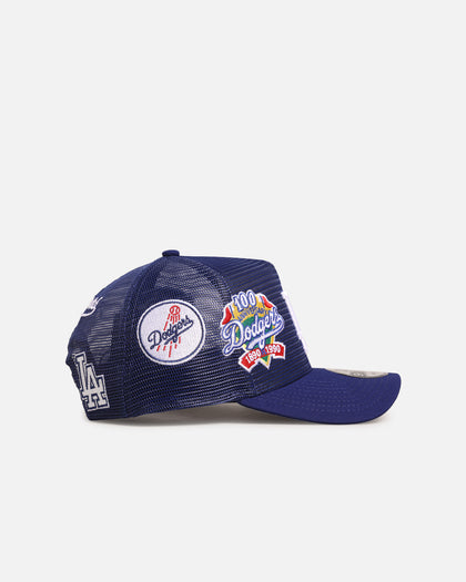 New Era Los Angeles Dodgers 'Mesh Crown All Over Logos' 9FORTY A-Frame Snapback Official Team Colour