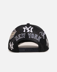 New Era New York Yankees 'Mesh Crown All Over Logos' 9FORTY A-Frame Snapback Official Team Colour
