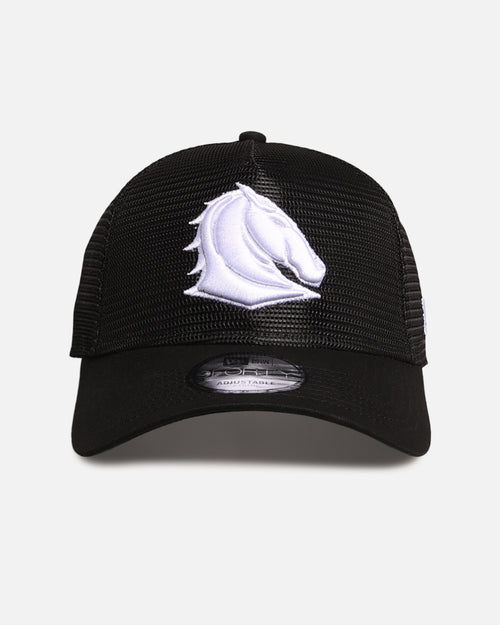 New Era Brisbane Broncos 'NRL Mesh Crown' 9FORTY A-Frame Trucker Snapback Black