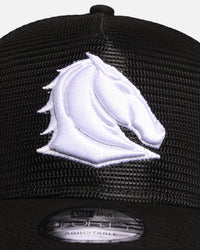 New Era Brisbane Broncos 'NRL Mesh Crown' 9FORTY A-Frame Trucker Snapback Black