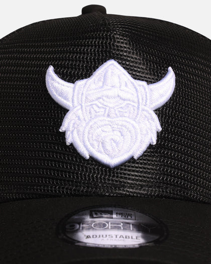 New Era Canberra Raiders 'NRL Mesh Crown' 9FORTY A-Frame Trucker Snapback Black