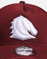New Era Brisbane Broncos 'NRL Washed OTC' 9FORTY A-Frame Snapback Dark Purple