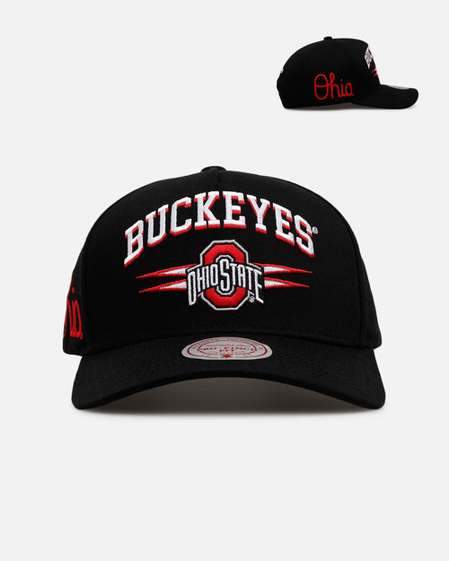 Mitchell & Mess Ohio State Buckeyes 'Shadow Script' Pro Pinch Snapback Black