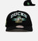 Mitchell & Mess Oregon Ducks 'Shadow Script' Pro Pinch Snapback Black