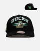 Mitchell & Mess Oregon Ducks 'Shadow Script' Pro Pinch Snapback Black