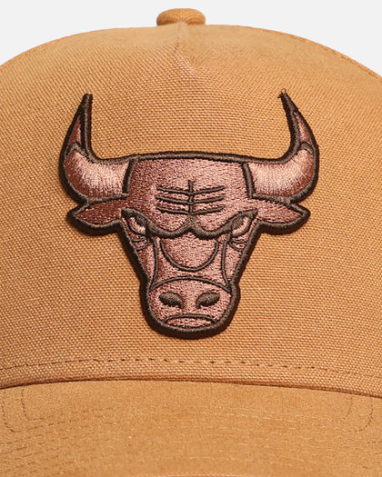 New Era Chicago Bulls 'Washed Canvas' 9FORTY A-Frame Snapback Bronze