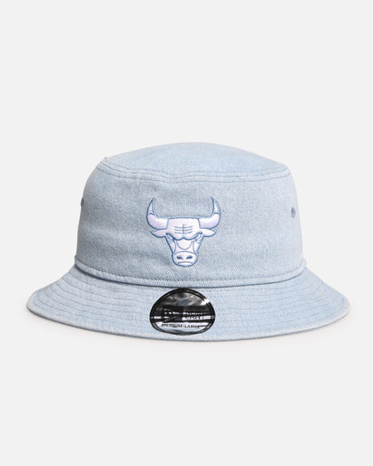 New Era Chicago Bulls 'Washed Denim' Bucket Hat Blue Washed Denim