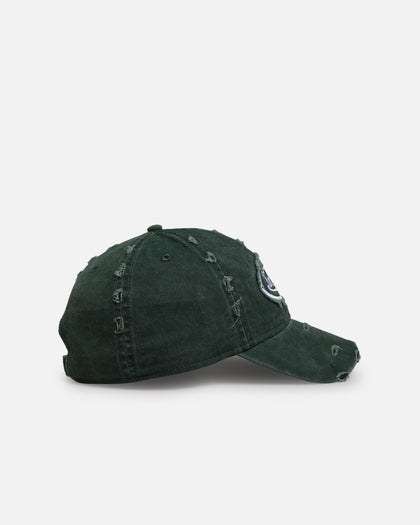 Von Dutch Distressed Dad Strapback Hat Washed Green