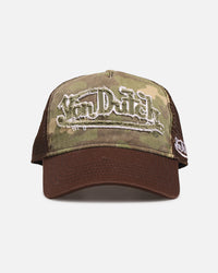 Von Dutch Washed Twill Trucker Snapback Camo