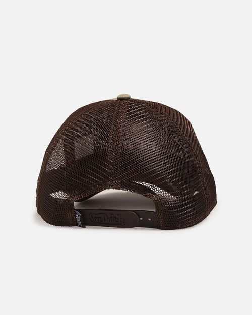 Von Dutch Washed Twill Trucker Snapback Camo