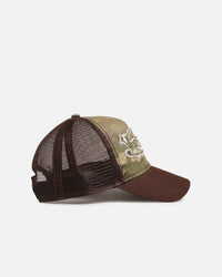 Von Dutch Washed Twill Trucker Snapback Camo
