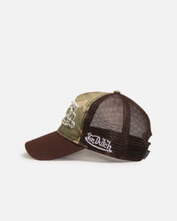 Von Dutch Washed Twill Trucker Snapback Camo