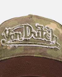 Von Dutch Washed Twill Trucker Snapback Camo
