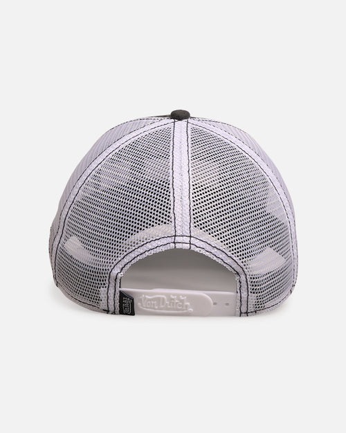 Von Dutch Destroyed Twill Trucker Snapback Washed Black