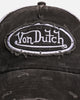 Von Dutch Destroyed Twill Trucker Snapback Washed Black