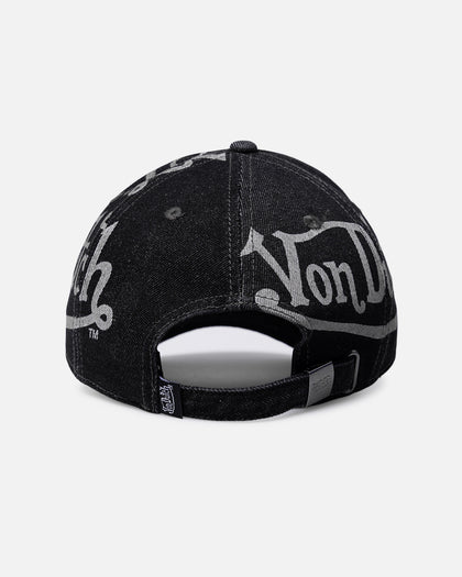 Von Dutch Bleach Oval Dad Strapback Cap Black