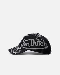 Von Dutch Bleach Oval Dad Strapback Cap Black