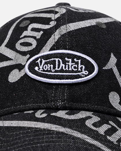Von Dutch Bleach Oval Dad Strapback Cap Black