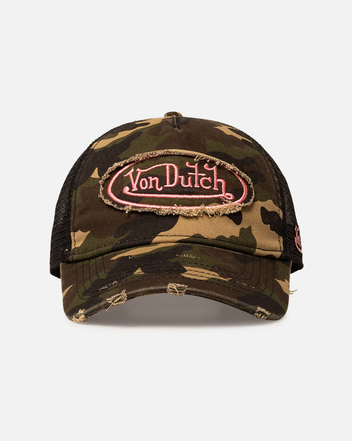 Von Dutch Camo Patch Trucker Snapback Camo