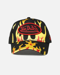 Von Dutch Fire Patch Trucker Snapback Black/Yellow