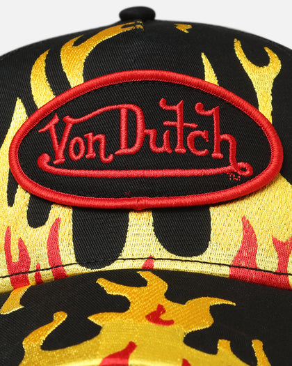 Von Dutch Fire Patch Trucker Snapback Black/Yellow