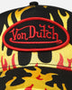Von Dutch Fire Patch Trucker Snapback Black/Yellow