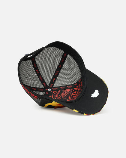 Von Dutch Fire Patch Trucker Snapback Black/Yellow