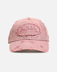 Von Dutch Overdye Wash Dad Strapback Cap Pink