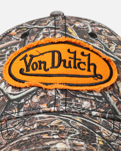 Von Dutch Woodcamo Dad Strapback Cap Camo/Orange