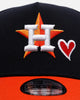 New Era Houston Astros 'Team Color Hearts' 9FORTY A-Frame Snapback Official Team Color