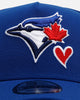 New Era Toronto Blue Jays 'Team Color Hearts' 9FORTY A-Frame Snapback Official Team Color