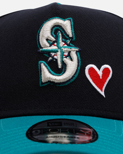 New Era Seattle Mariners 'Team Color Hearts' 9FORTY A-Frame Snapback Official Team Color