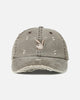 Playboy Distressed Twill Embroidered Strapback Dad Hat Brown/Tan