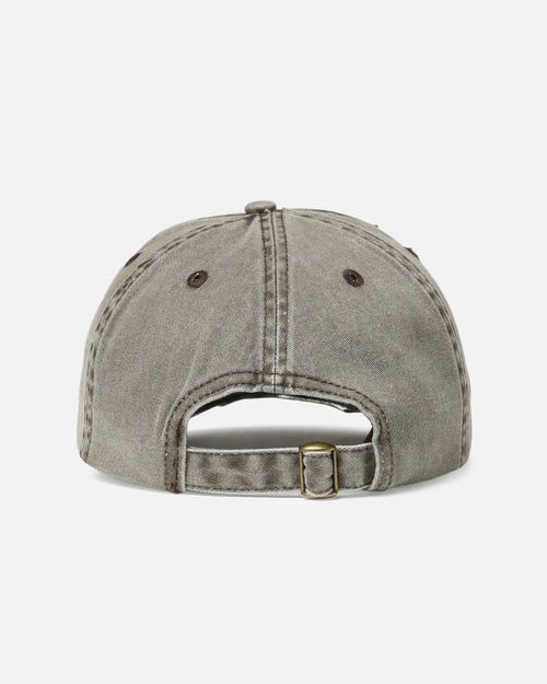 Playboy Distressed Twill Embroidered Strapback Dad Hat Brown/Tan