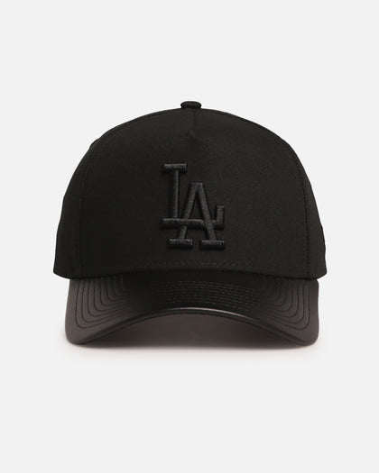 New Era Los Angeles Dodgers 'Canvas Leather' 9FORTY A-Frame Snapback Black