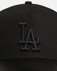 New Era Los Angeles Dodgers 'Canvas Leather' 9FORTY A-Frame Snapback Black