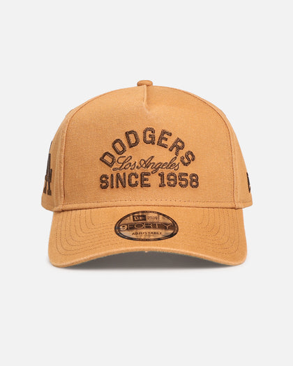 New Era Los Angeles Dodgers 'Washed Canvas' 9FORTY A-Frame Snapback Walnut