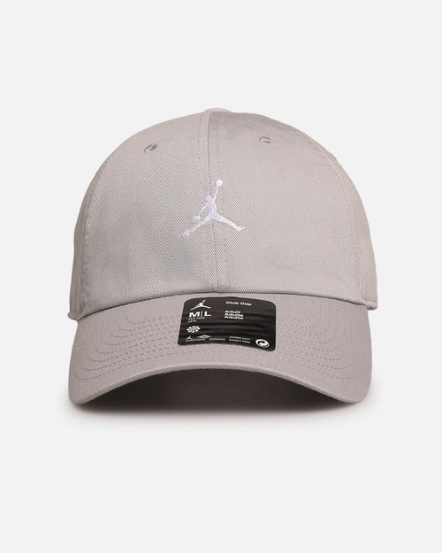 Jordan Club Unstructured Curved-Bill Strapback Hat Lt Smoke/White