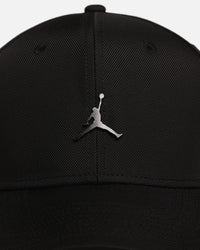 Jordan Rise Structured Metal Jumpman Strapback Hat Black