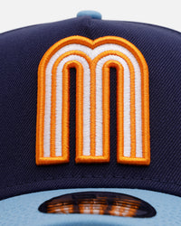 New Era Mexico National Baseball Team 'Coral' 9FORTY A-Frame Snapback Navy/Sky