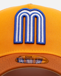 New Era Mexico National Baseball Team 'Beer' 9FORTY A-Frame Snapback Gold/Brown