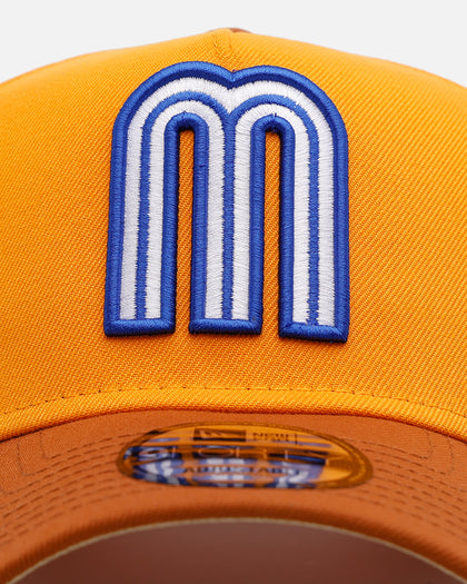 New Era Mexico National Baseball Team 'Beer' 9FORTY A-Frame Snapback Gold/Brown